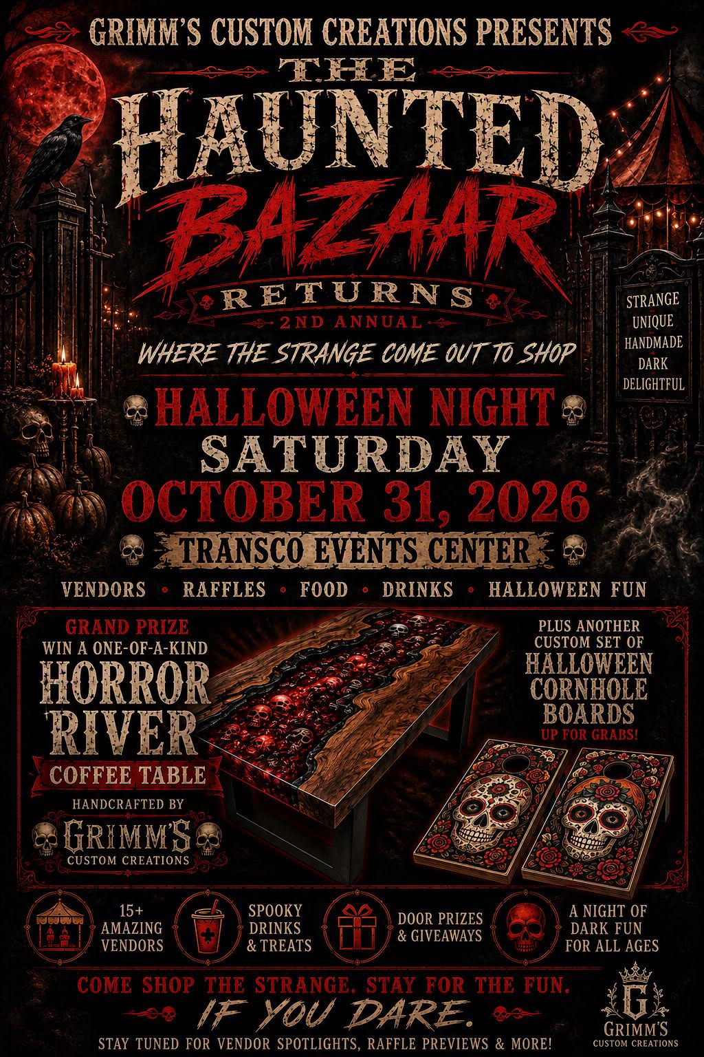 The Haunted Bazaar Returns flyer by Grimm's Custom Creations